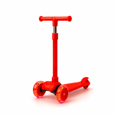 Keppz Kids 3-Wheel LED Scooter with Adjustable Height, Anti-Rust Aluminium Handle, and Brake Pedal. - Keppz