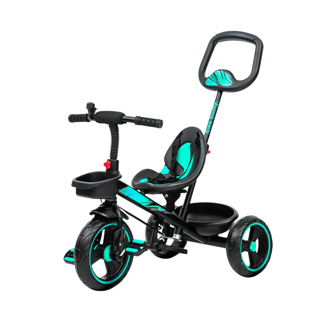 Keppz Kids Tricycle with Parental Control Handle  Foldable Baby Trike for 1.5 Years, with Storage Basket & Safety Belt. - Keppz