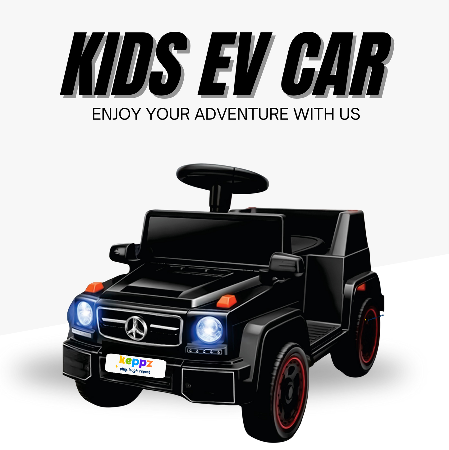Keppz Ride-On G-Wagon Style Push Car for Kids with Lights & Storage. - Keppz