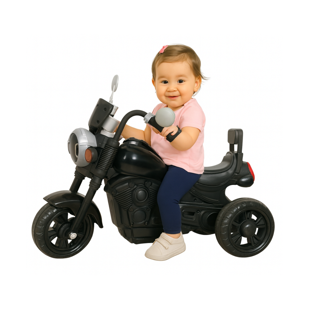 Keppz Red Battery Ride-On Sports Bike – Kids Trike with Lights & Music