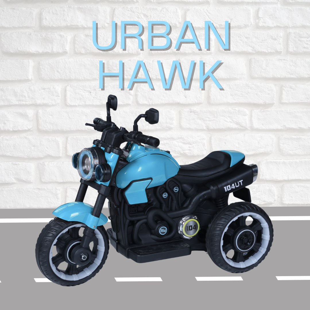 Keppz Modern EV Sport Bike for Kids with Bluetooth Music, Headlights, and Hand Accelerator. - Keppz