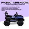 Keppz Kids Electric Ride-On Jeep Car with Remote Control, Rechargeable Battery, LED Lights & Music  2 to 6 Years. - Keppz
