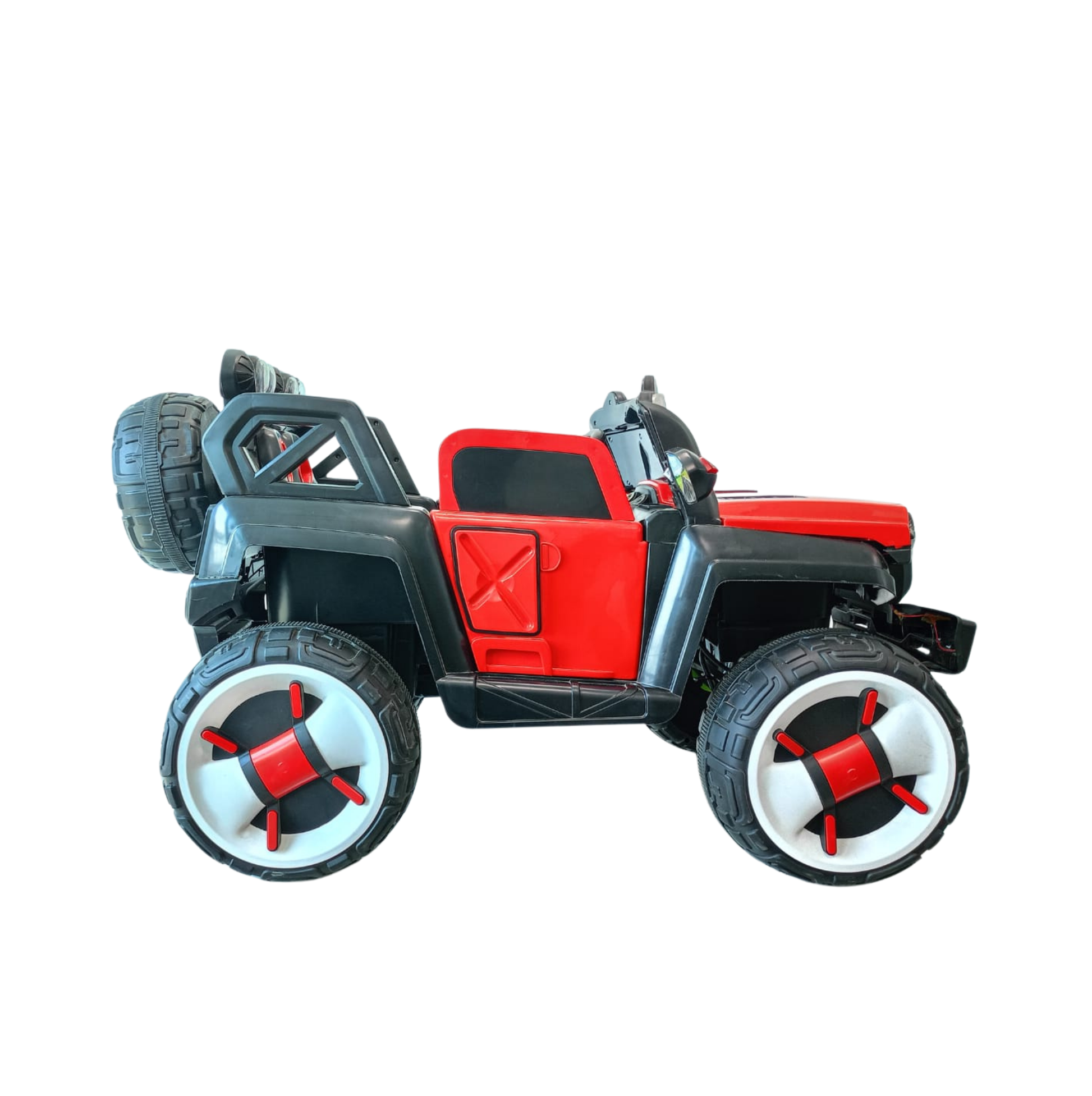Keppz Kids Electric Ride-On Jeep  Red, 4-Wheel Off-Road Design - Keppz