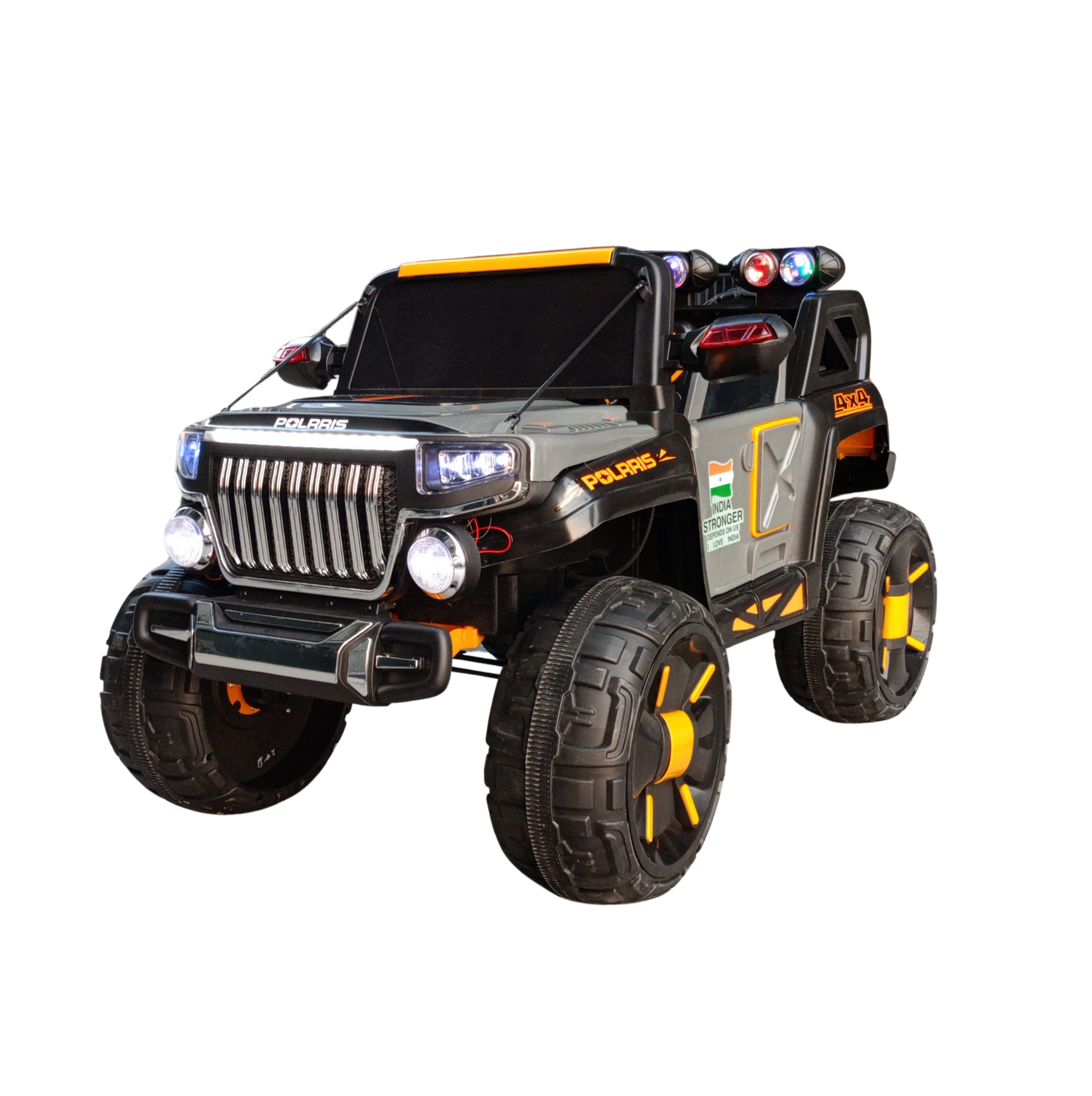 Keppz Polaris 4x4 Kids Ride-On Jeep with LED Lights, Music, and Rechargeable Battery. - Keppz