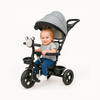 Keppz 4-in-1 Baby Tricycle with Headlight, Canopy, Safety Harness, and Push Handle.