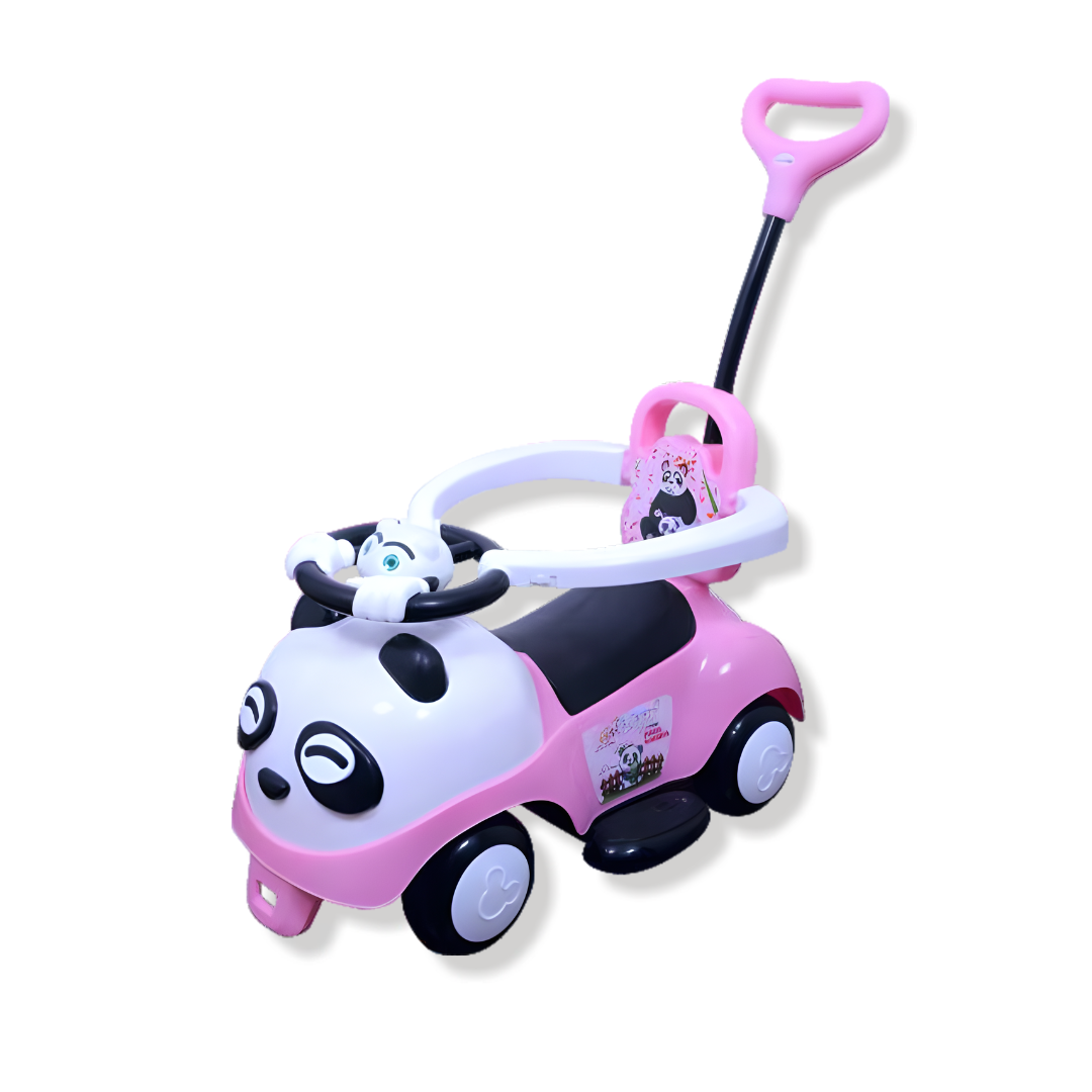 Keppz Piggy Push Ride-On Car for Kids with Handle Foot-to-Floor Car with Safety Guard Rail