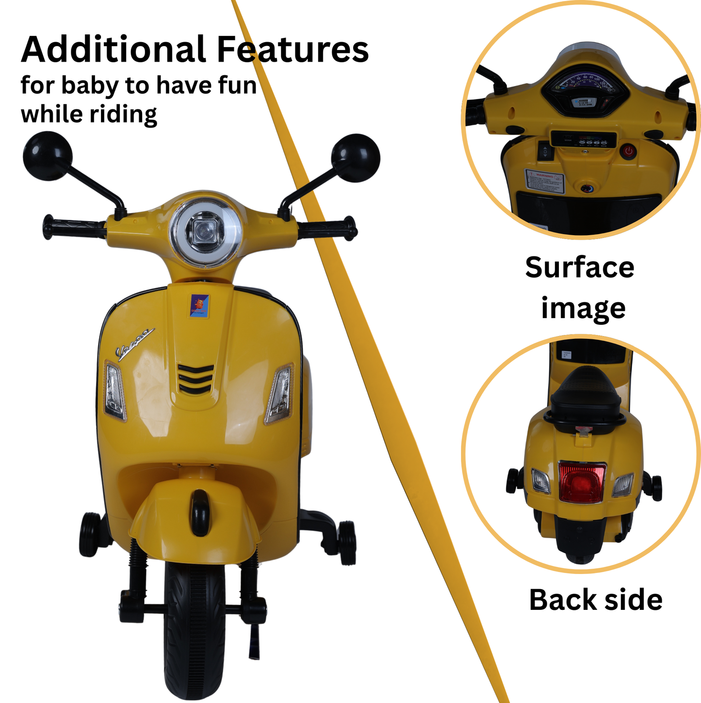 Keppz Modern EV Sport Bike – Kids Ride-On with Bluetooth & Lights