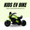 Keppz Yellow Battery Operated Ride-On Bike for Kids  With Headlight, Music & 3-Wheel Support. - Keppz