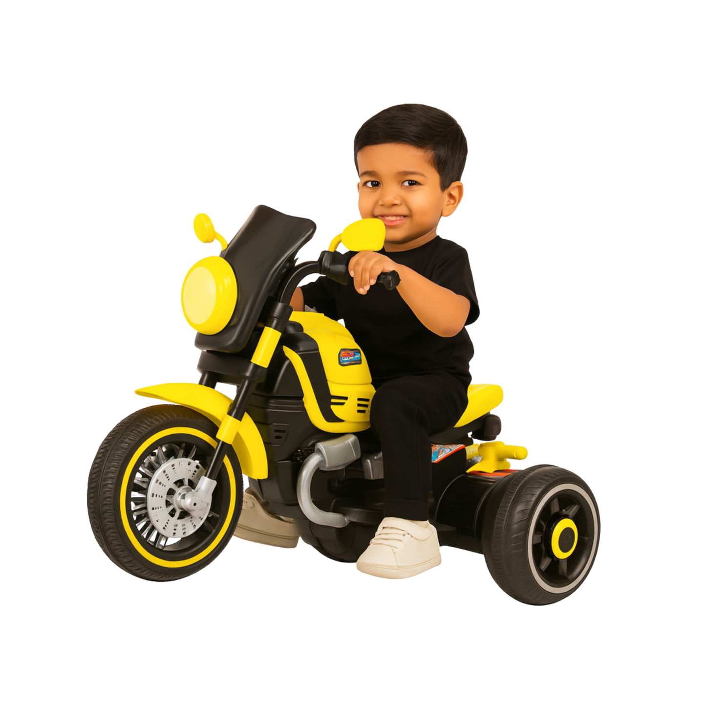 Keppz Battery Operated Ride-On Sports Bike for Kids  Red Trike with Lights & Music. - Keppz