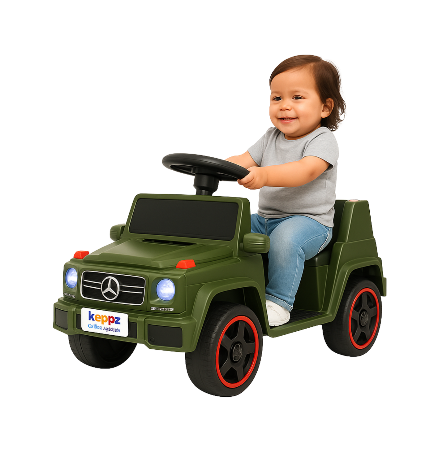 Keppz Ride-On G-Wagon Style Push Car for Kids with Lights & Storage. - Keppz