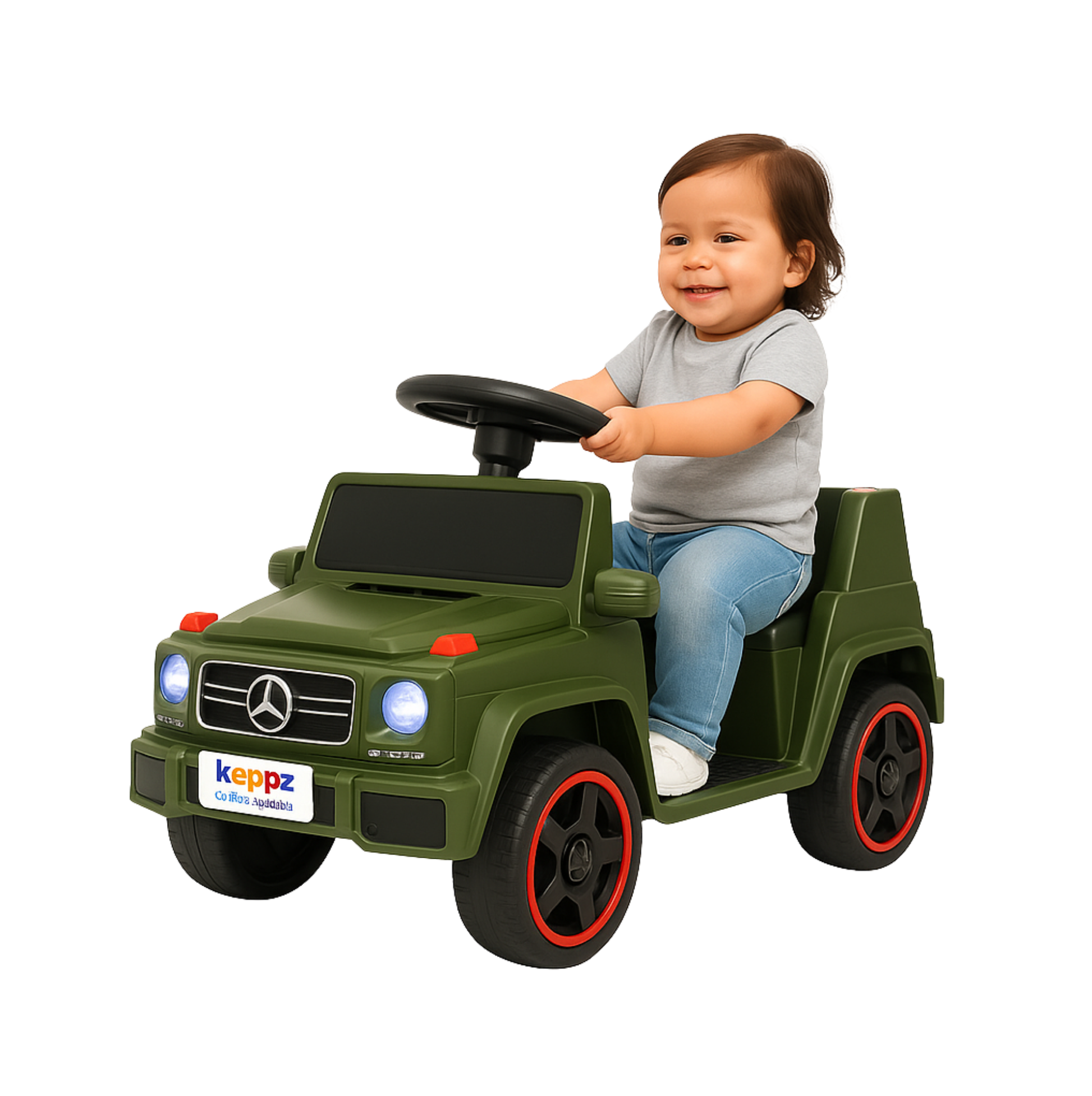 Keppz Ride-On G-Wagon Style Push Car for Kids with Lights & Storage. - Keppz