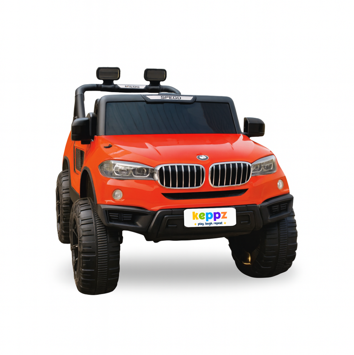 Keppz Battery Operated Ride-On SUV Jeep for Kids with Music, Lights, Remote Control.