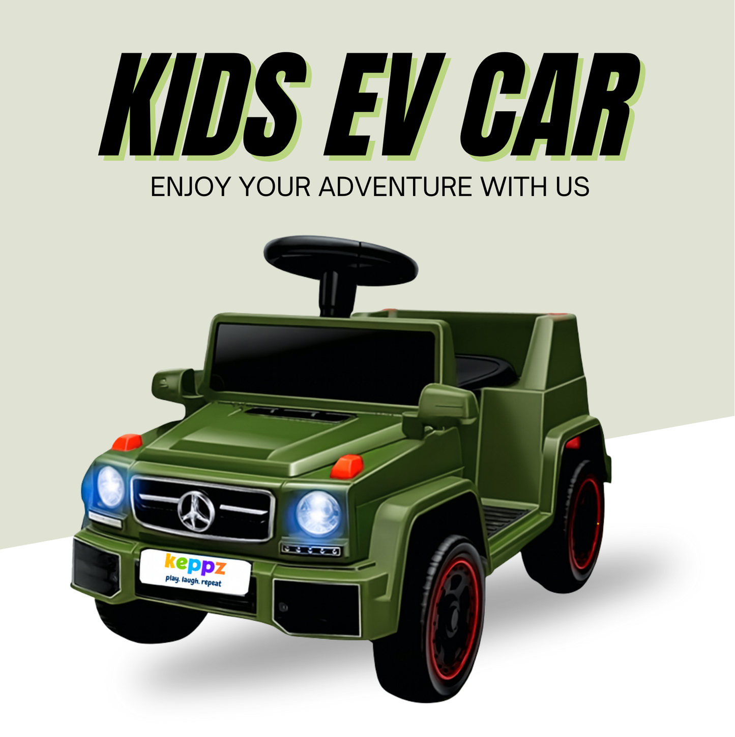 Keppz Ride-On G-Wagon Style Push Car for Kids with Lights & Storage. - Keppz