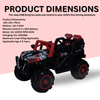 Keppz 4x4 Graffiti-Style Ride-On Jeep for Kids  Dual Motor, LED Lights, Music & Remote Control. - Keppz