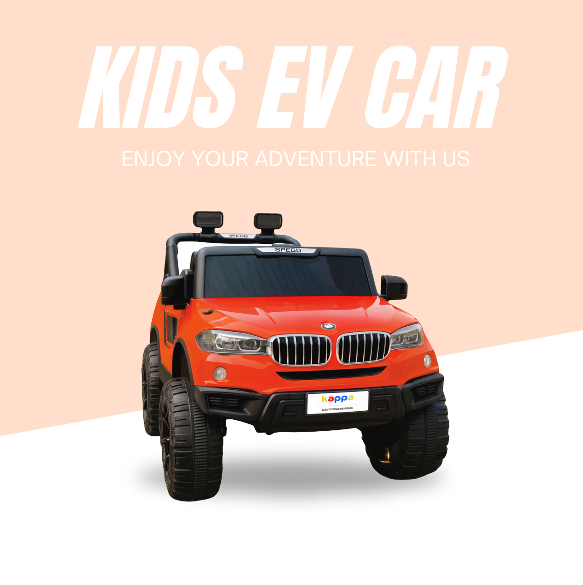 Keppz Battery Operated Ride-On SUV Jeep for Kids with Music, Lights, Remote Control. - Keppz