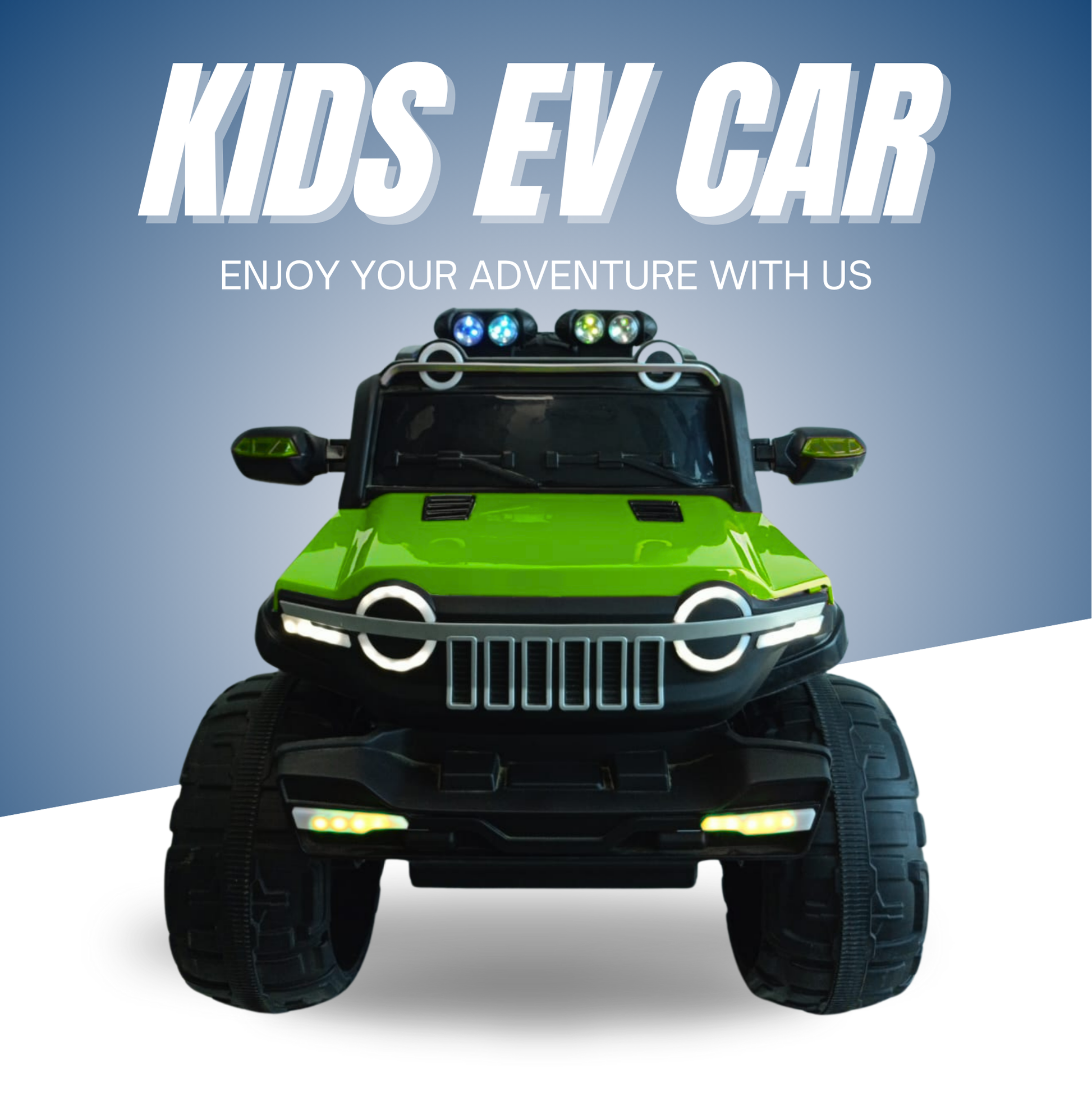 Keppz Kids Electric Ride-On Jeep  Red, 4-Wheel Off-Road Design - Keppz