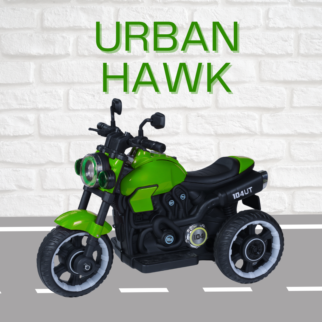 Keppz Modern EV Sport Bike for Kids with Bluetooth Music, Headlights, and Hand Accelerator. - Keppz