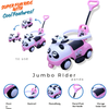 Keppz Piggy Push Ride-On Car for Kids with Handle Foot-to-Floor Car with Safety Guard Rail