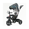 Keppz 4-in-1 Baby Tricycle with Headlight, Canopy, Safety Harness, and Push Handle.