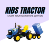 Keppz Kids Ride-On Tractor with Detachable Trailer, Steering Wheel, and Pedal Control. - Keppz