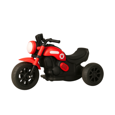 Keppz Yellow Battery Operated Ride-On Bike for Kids  With Headlight, Music & 3-Wheel Support. - Keppz
