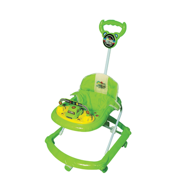 Keppz Baby Walker with Music & Push Handle  Adjustable, Comfortable & Fun Learning Walker (Green). - Keppz