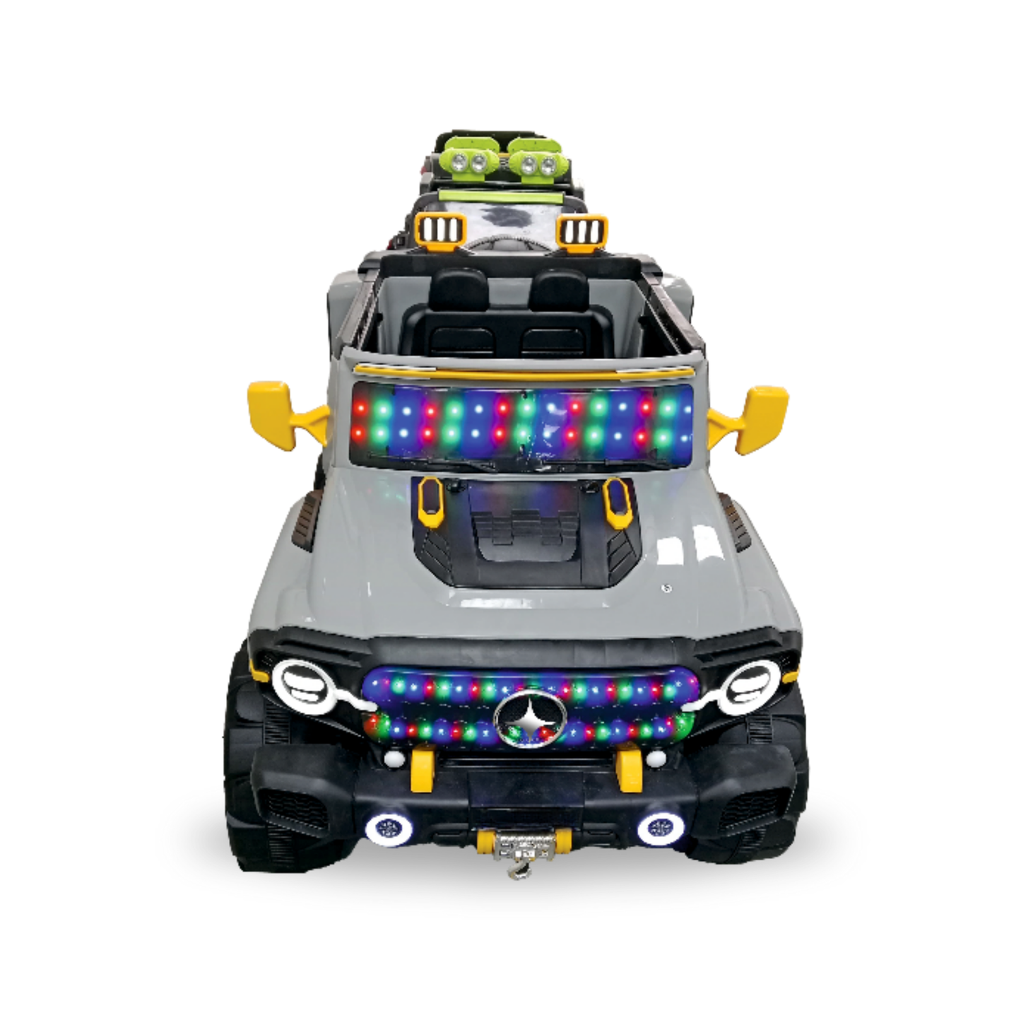 Keppz Kids Electric Ride-On Jeep Car with LED Lights, Music & Remote Control  Dual Seat 12V Battery Powered SUV Toy.