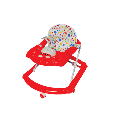 Keppz Baby Walker with Musical Toy Tray  Safe, Comfortable & Fun Learning Walker (Red). - Keppz