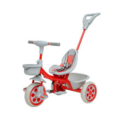 Keppz Compact Kids Tricycle with Push Handle & Seat Belt  Lightweight Baby Trike for 1.5 Years with Storage Basket. - Keppz