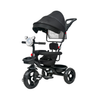 Keppz 4-in-1 Baby Tricycle with Headlight, Canopy, Safety Harness, and Push Handle.