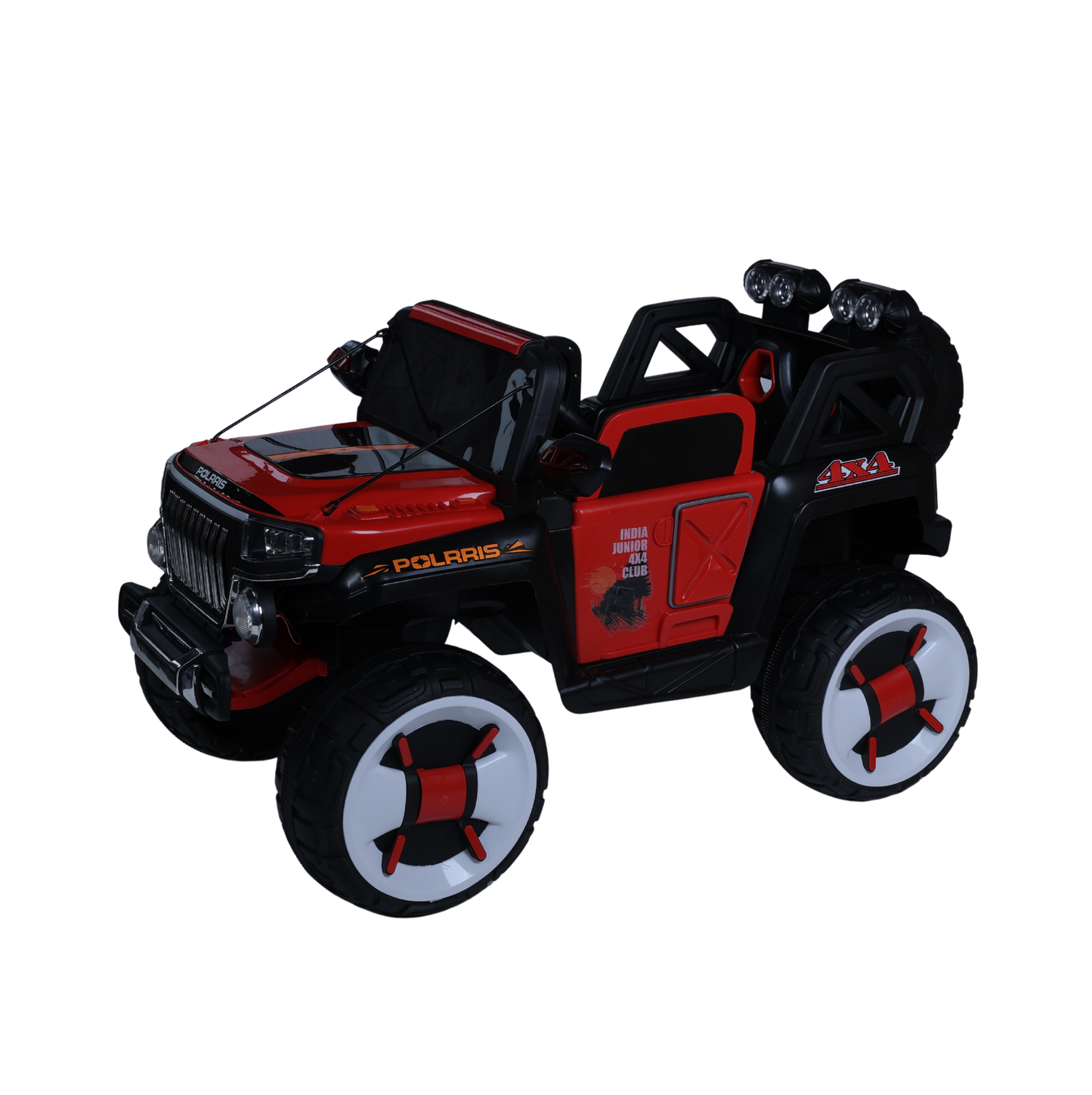 Keppz Polaris 4x4 Kids Ride-On Jeep with LED Lights, Music, and Rechargeable Battery.