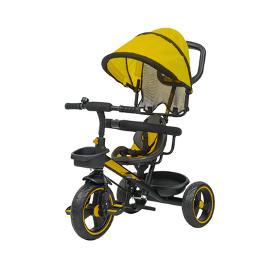 Keppz 4-in-1 Baby Tricycle with Canopy, Push Handle, Safety Harness, and Storage Basket. - Keppz