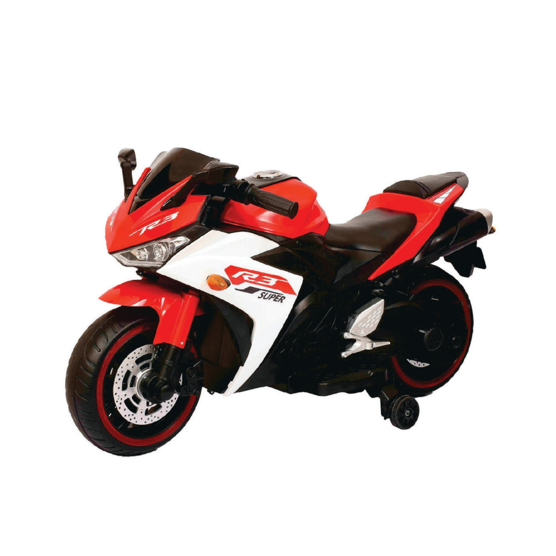 Keppz, Sports Ride-On Bike with Music, LED Lights, and Support Wheels  R3 Design.