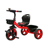 Keppz Kids Pedal Tricycle with Bell, Ergonomic Seat, and Rear Storage Basket. - Keppz