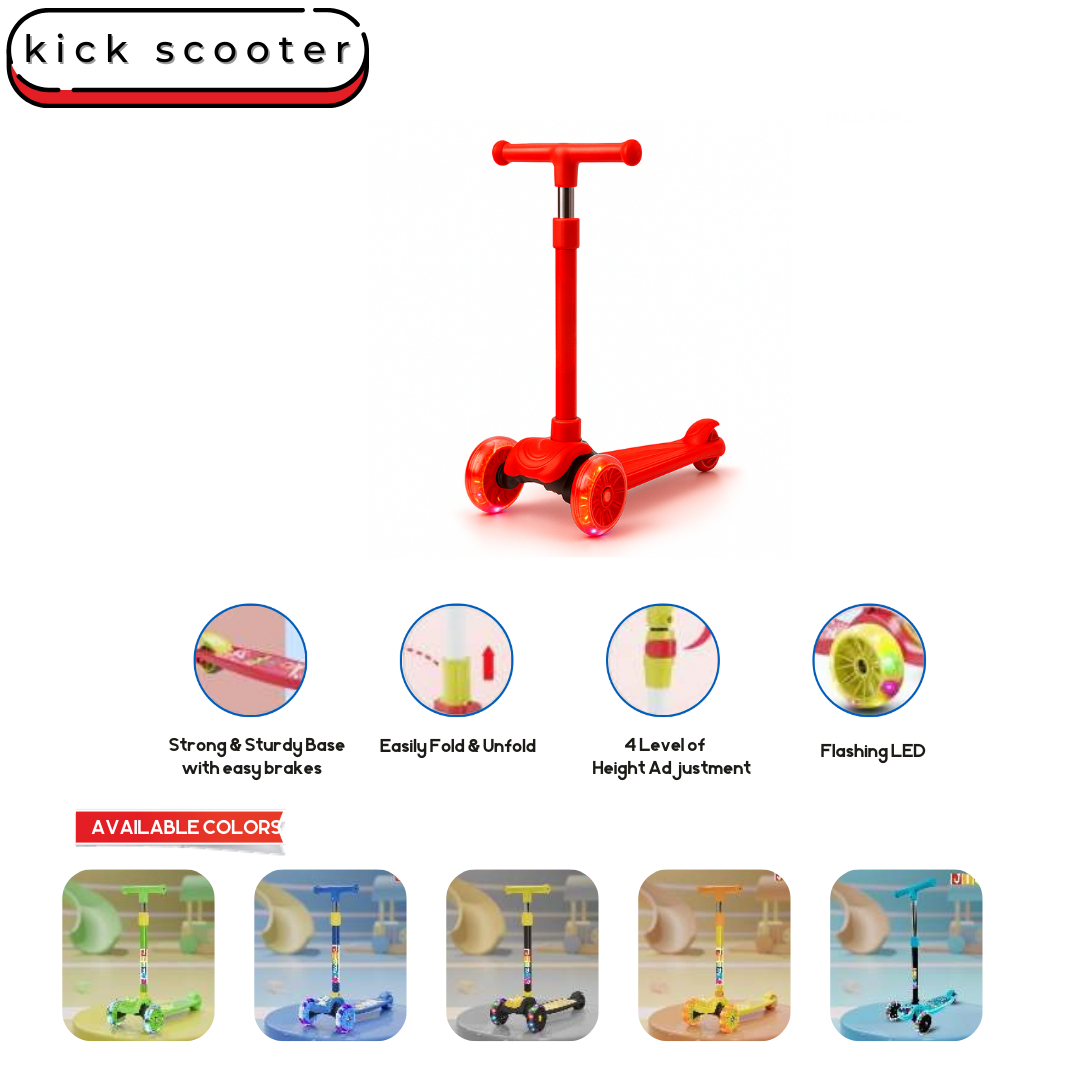 Keppz R3 Sports Ride-On Bike – Kids Bike with LED Lights & Music