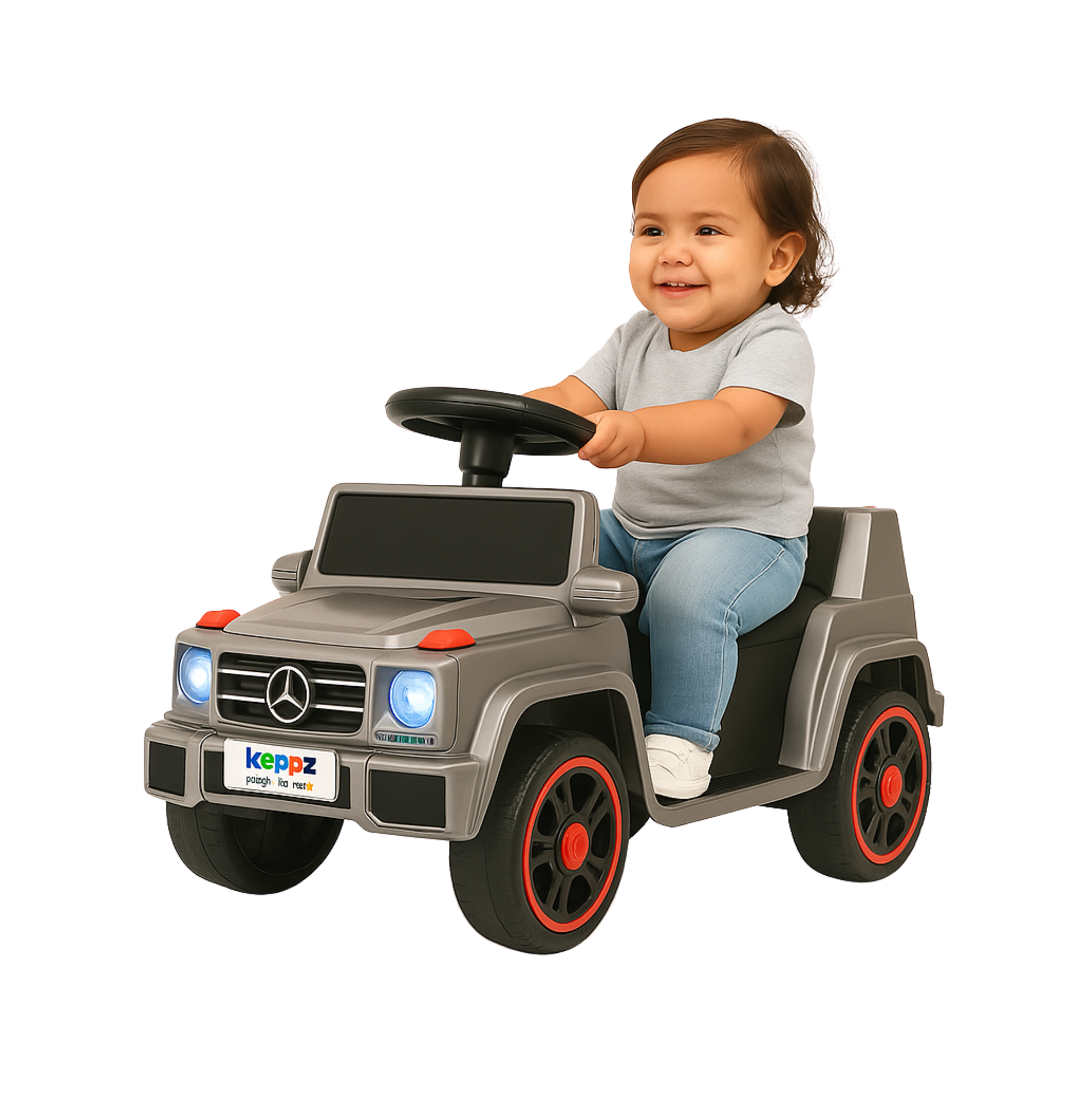 Keppz Ride-On G-Wagon Style Push Car for Kids with Lights & Storage. - Keppz