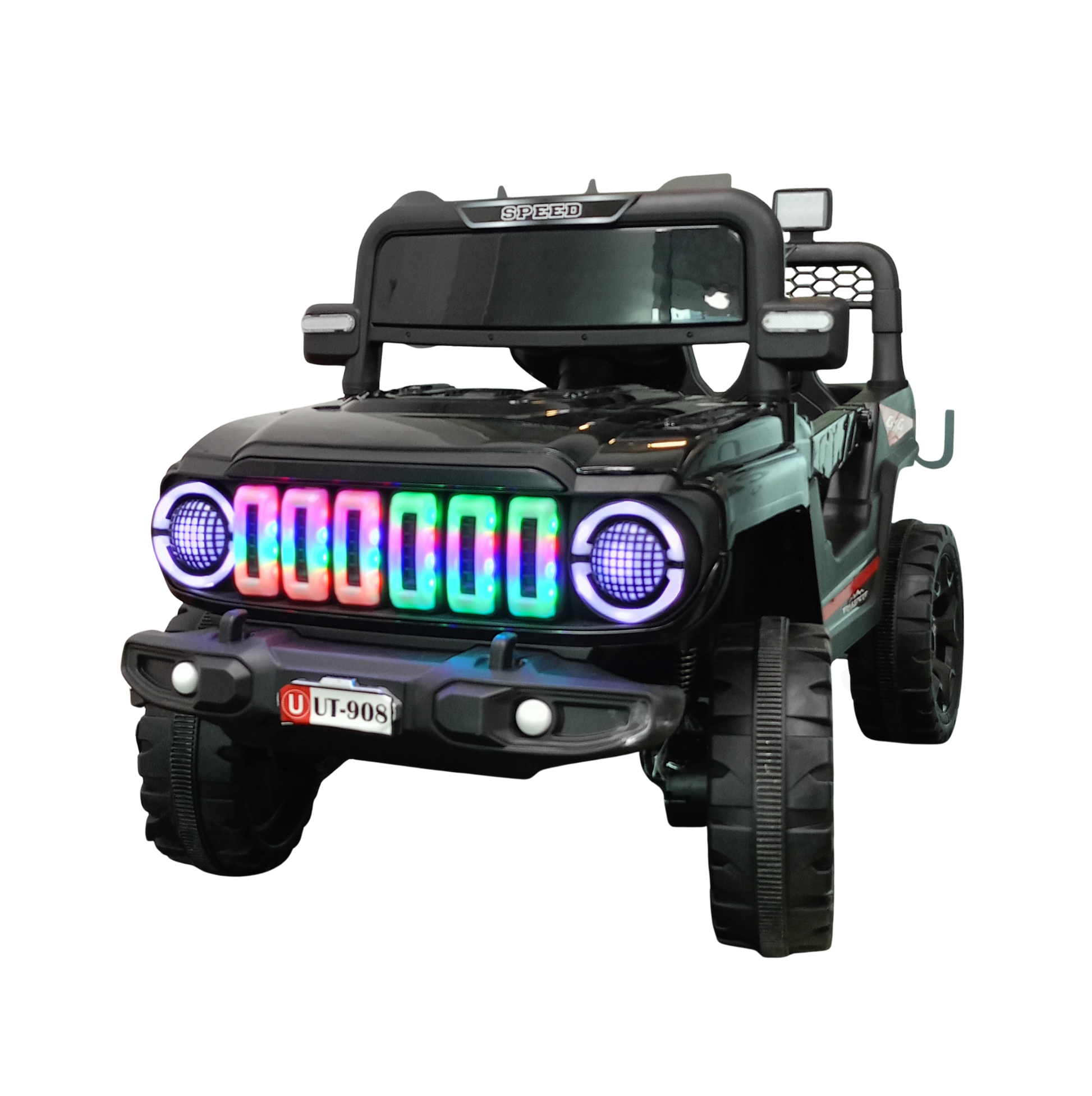 Keepz, Kids Electric Ride-On Jeep 4x4 with Music, Lights & Remote Control. Rechargeable Battery Powered Toy Car - Keppz