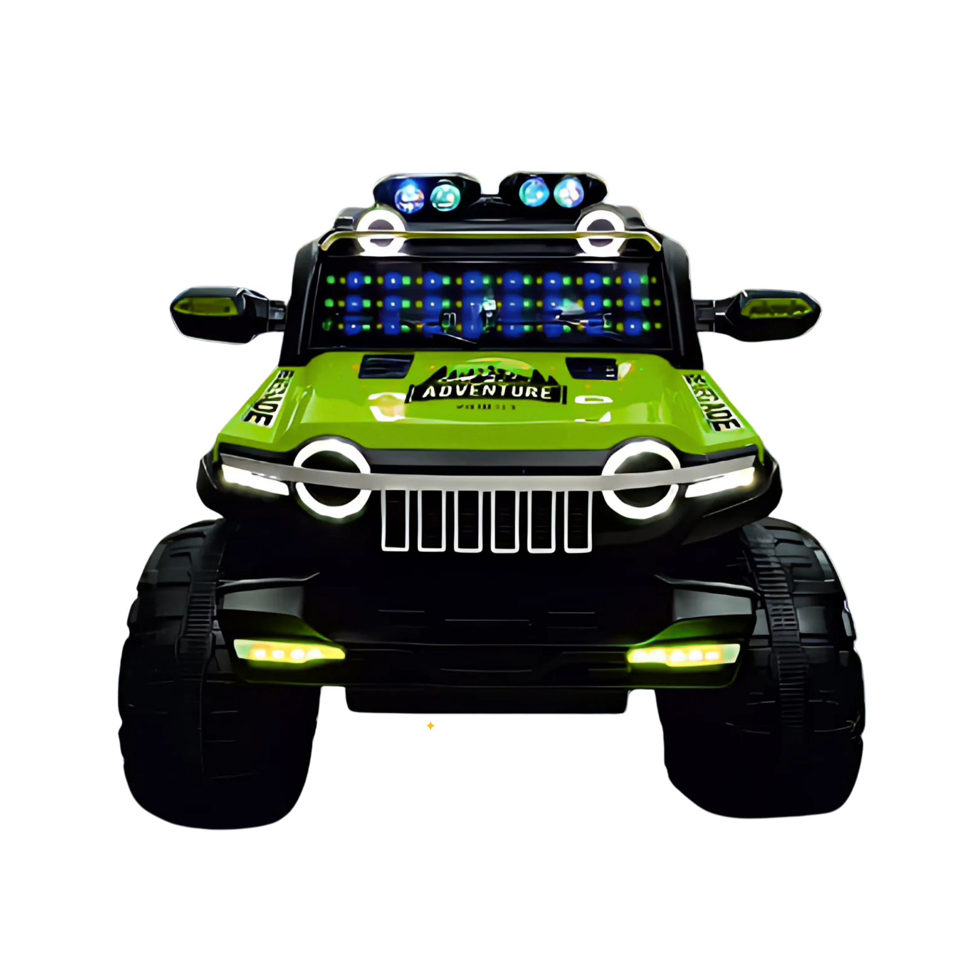 Keppz Kids Electric Ride-On Jeep  Red, 4-Wheel Off-Road Design - Keppz