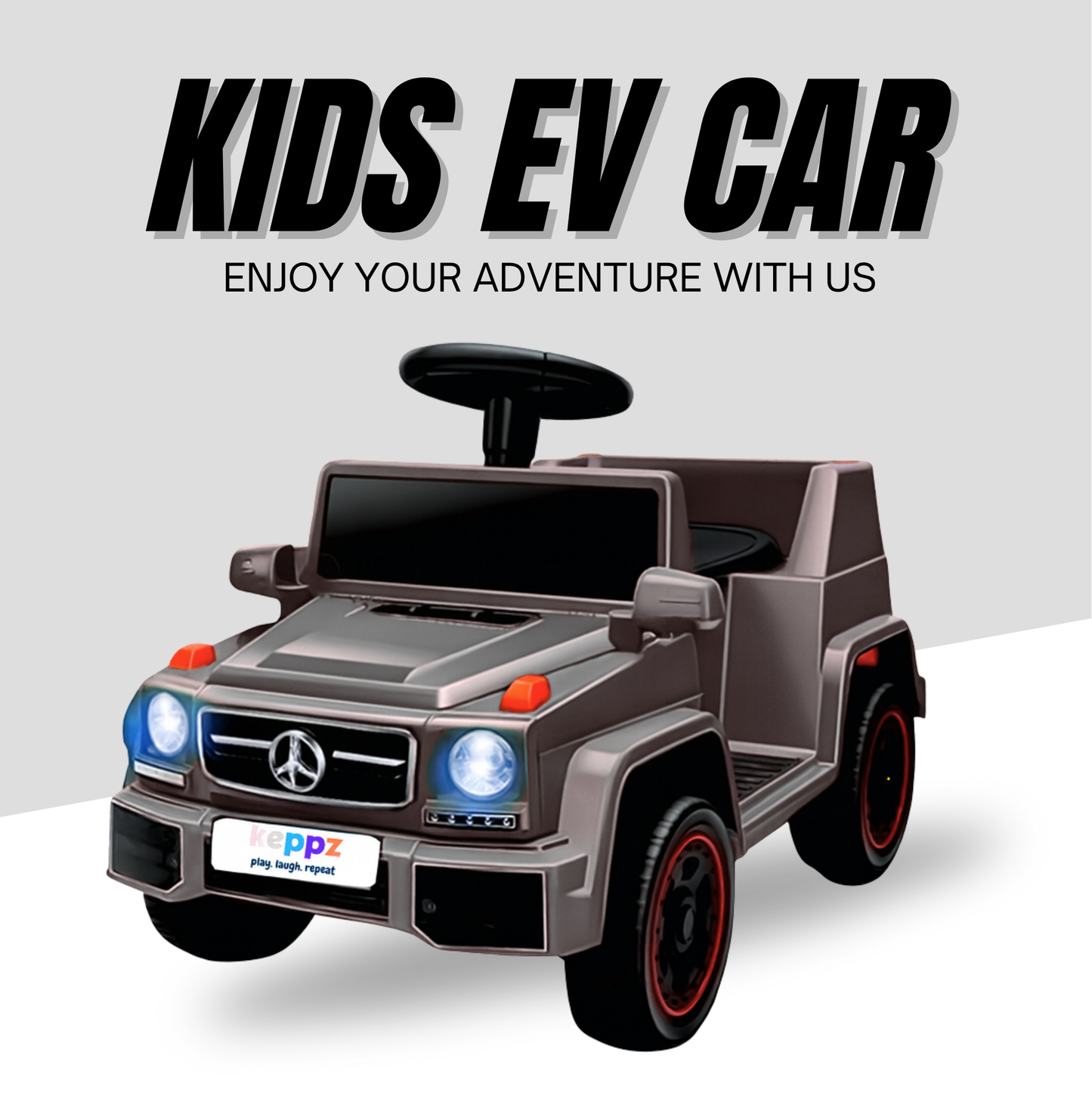 Keppz Ride-On G-Wagon Style Push Car for Kids with Lights & Storage. - Keppz