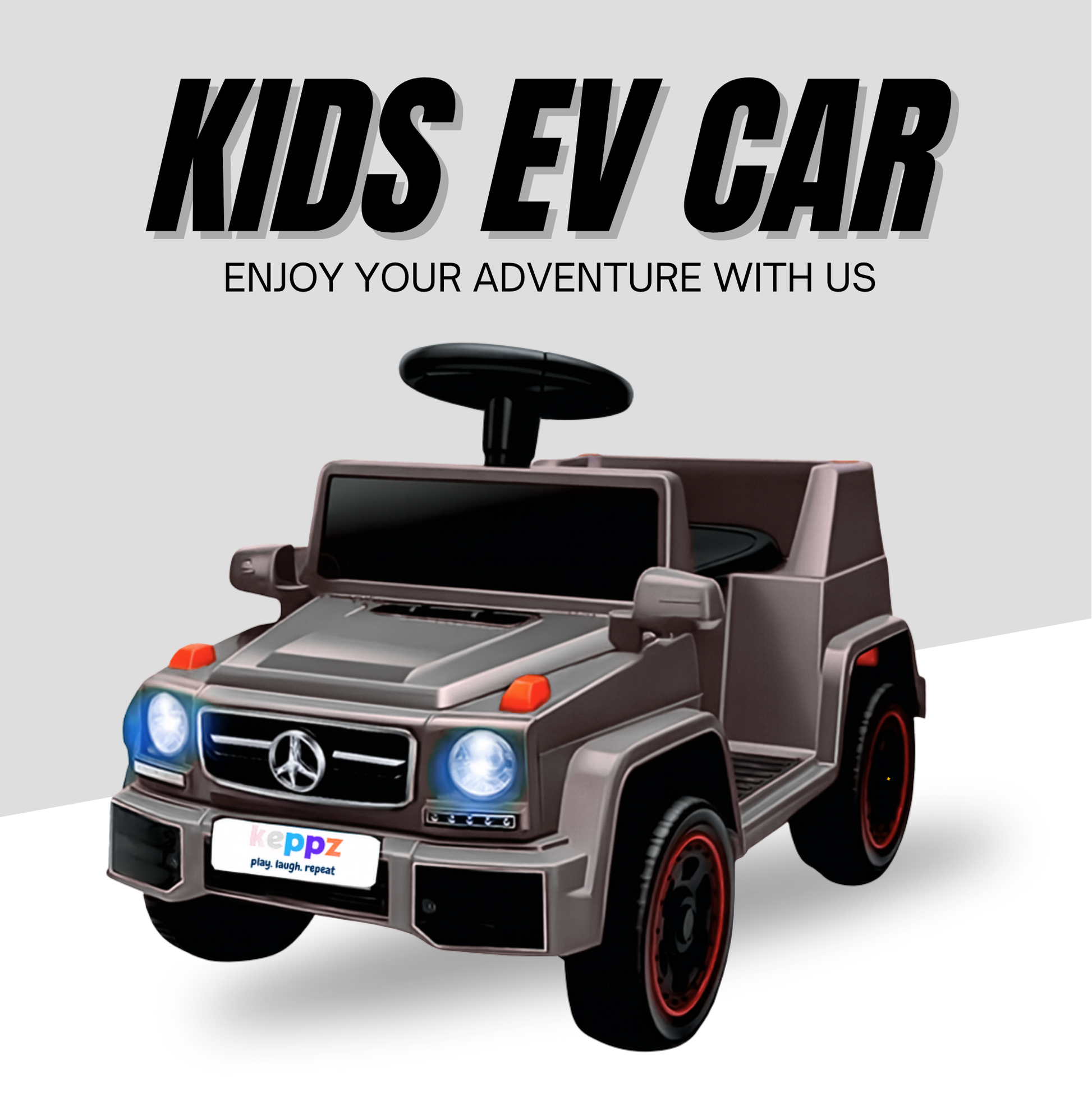 Keppz Ride-On G-Wagon Style Push Car for Kids with Lights & Storage. - Keppz