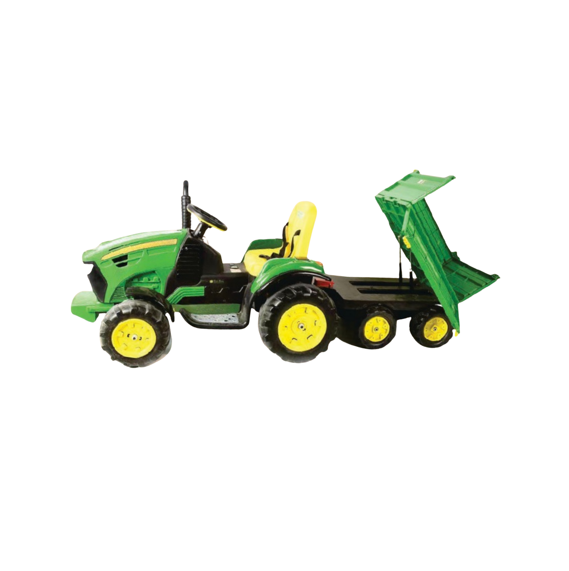 Keppz Kids Ride-On Tractor with Detachable Trailer, Steering Wheel, and Pedal Control. - Keppz