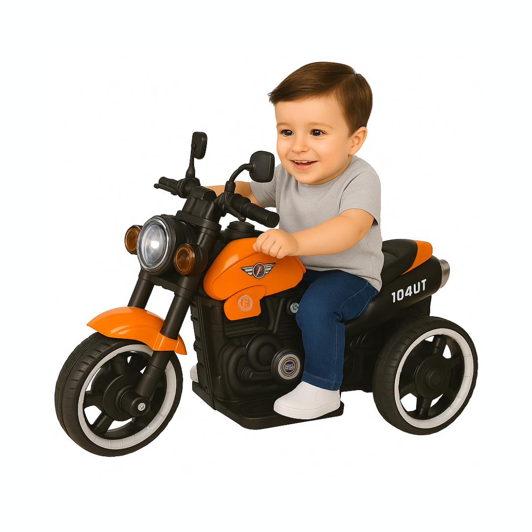 Keppz Modern EV Sport Bike for Kids with Bluetooth Music, Headlights, and Hand Accelerator. - Keppz