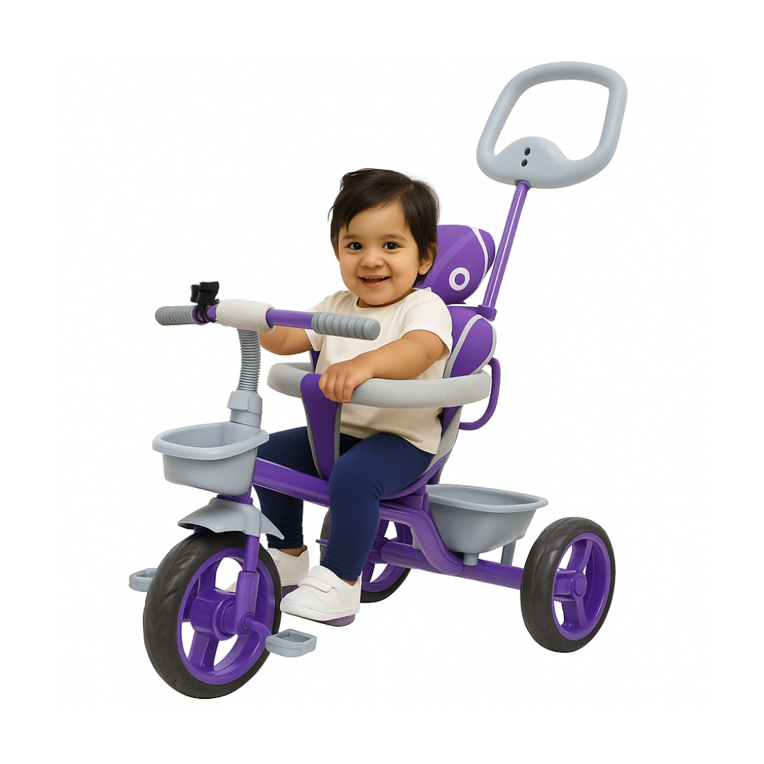 Keppz Baby & Toddler 3-in-1 Tricycle with Parent Handle & Safety Seat.