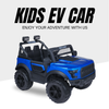 Keppz Black Jeep-Style Ride-On Car for Kids with Music, Lights, and Parental Remote Control - Keppz