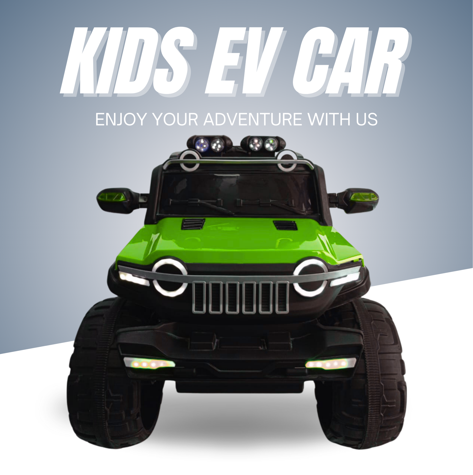 Keppz Kids Electric Ride-On Jeep  Red, 4-Wheel Off-Road Design - Keppz