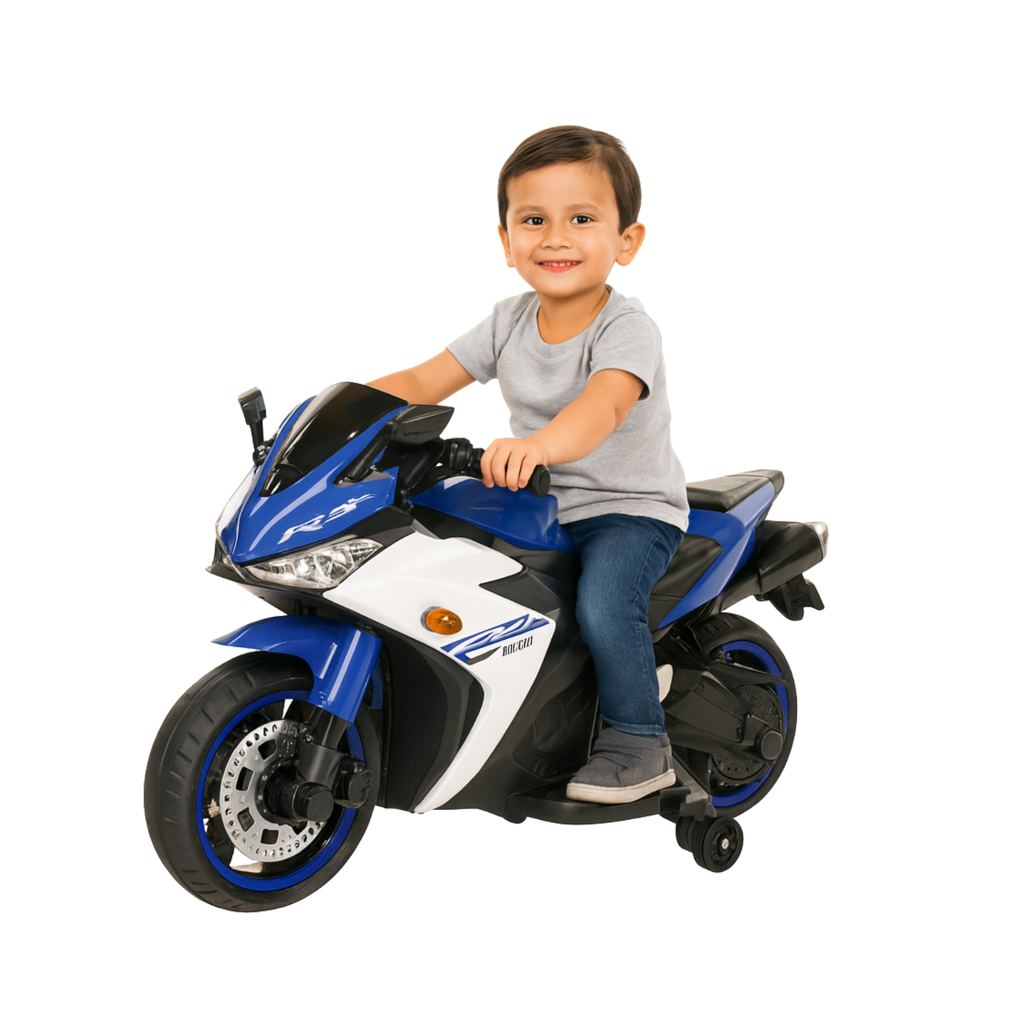 Keppz, Sports Ride-On Bike with Music, LED Lights, and Support Wheels  R3 Design.