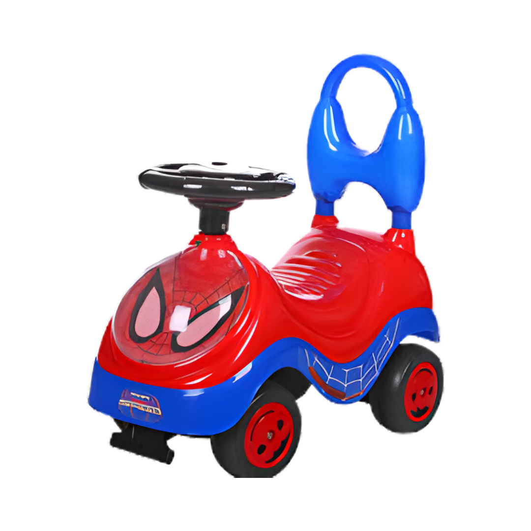 Keppz Musical Push Ride-On Car for Kids Foot-to-Floor Car with Steering Wheel & Backrest.