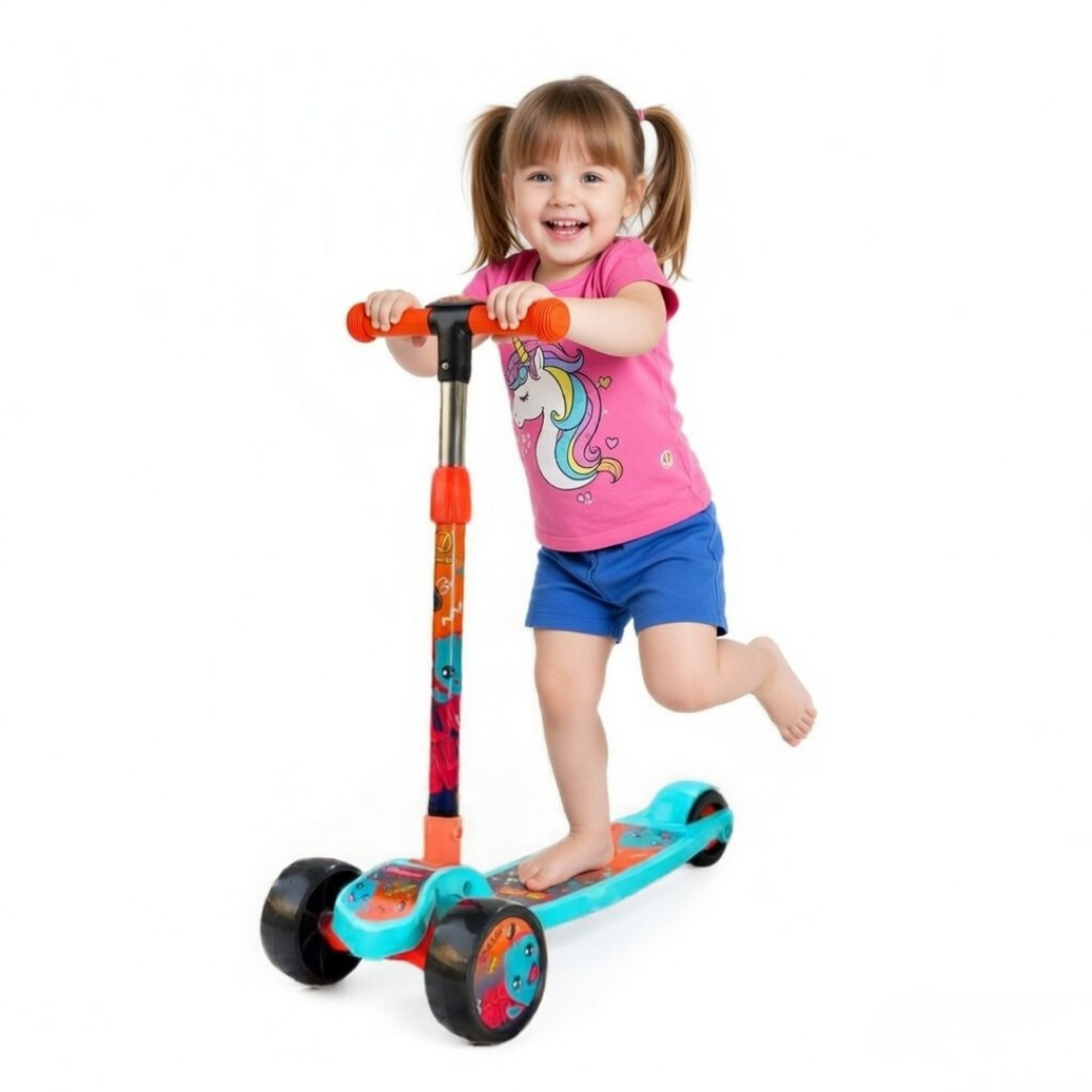 Keppz Juggler Kids Scooter with Adjustable Handle, Anti-Slip Deck & Wheels.