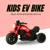 Keppz Yellow Battery Operated Ride-On Bike for Kids  With Headlight, Music & 3-Wheel Support. - Keppz