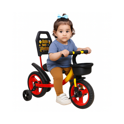 Keppz Yellow Battery Ride-On Bike – Kids 3-Wheeler with Music & Light